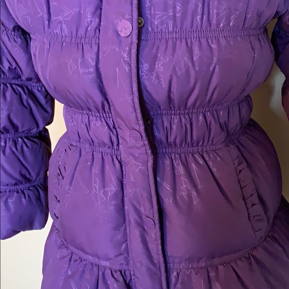A pattern purple puffed jacket - Picture 6 of 6